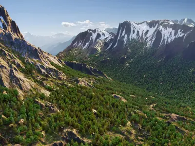 Mountain valley 3D model