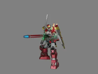 Attacker Gundam 18 3D model