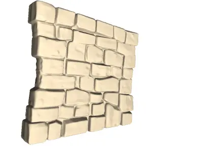 Medieval Stone Wall 2 3D print model