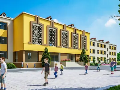 school Low-poly 3D model