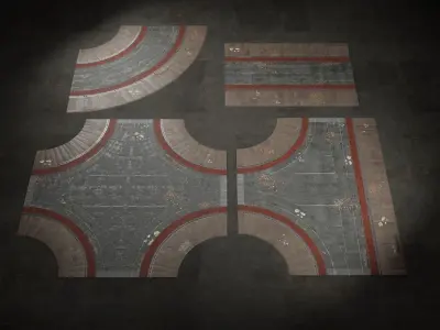 URBAN STREET KIT MODULAR ASSET Low-poly 3D model