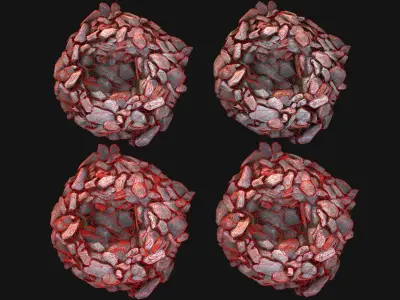 Gold Deposits in the Ground Low-poly 3D model