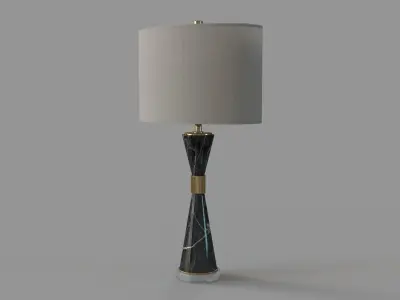Alastair Marble Table Lamp Black 3D model