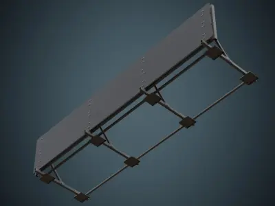 Traffic Barrier 5A Low-poly 3D model