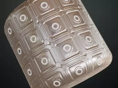 Brown Futuristic Glossy Panel Texture PBR Seamless Texture