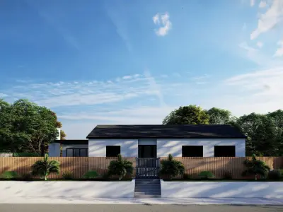 3D Exterior Scene 3D model design garden and landscape 3D  3D model 10