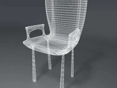 Plastic Chair - 3 - b 3D model