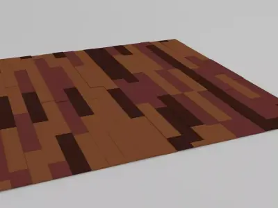 Wood Floor Low-poly 3D model