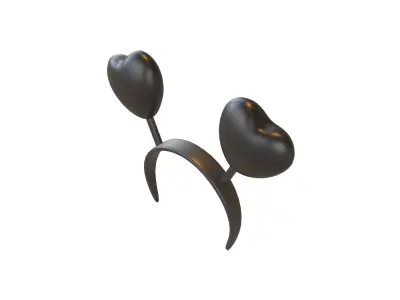 Heart Headband v1 002 Low-poly 3D model