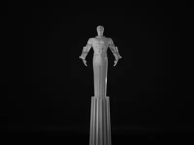 Yuri Gagarin Statue Monument 3D model