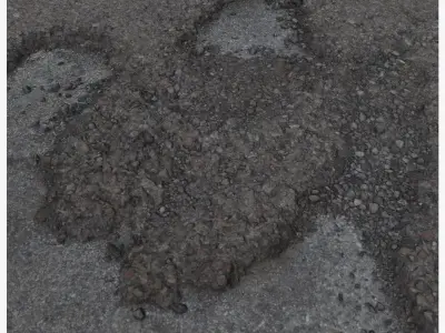 Roadbump03 puddle 3D model