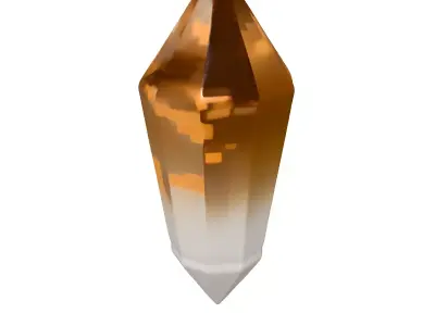 Polished Amber Magic Crystal Gem Low-poly 3D model