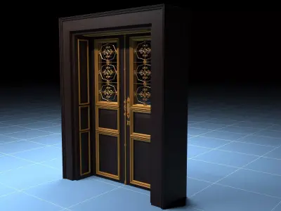 Classic Wooden Door 3D model