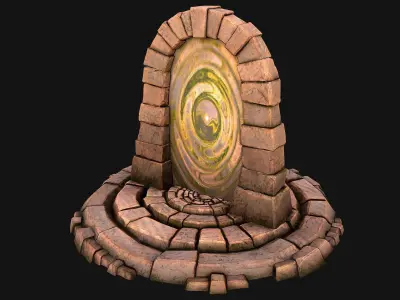 Teleport in the Desert of the Sands of Time for Unreal and Unity Low-poly 3D model