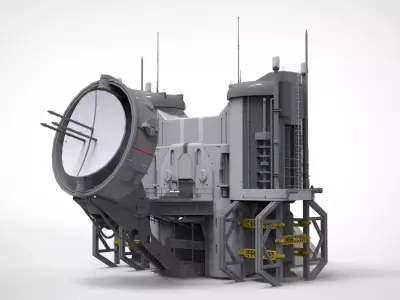 sci-fi radar 3D model