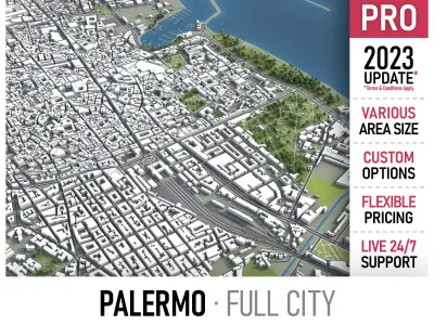 Palermo  Low-poly 3D model