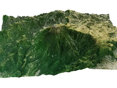Volcan Tajumulco 3d terrain 3D model