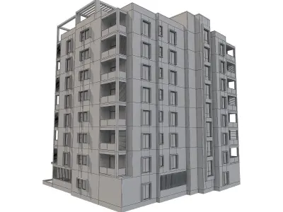 Apartment building 15 3D model