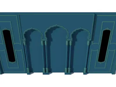 Heera mandi wall panel 3D model