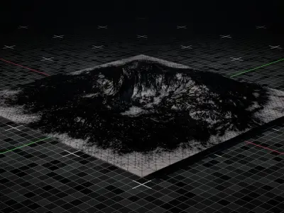 Volcano Terrain Mountain Version 4 3D model