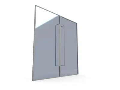 Double Glass Door SHC Quick Office Low-poly 3D model