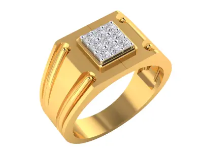 Mens Ring  Render 3dm STL MTL SLC JCD OBJ FBX Details 3D print model