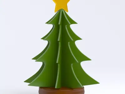 christmas tree table show piece 3D model