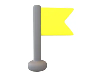 Location Flag v1 003 Low-poly 3D model