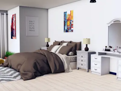 Simple Bedroom 3D model