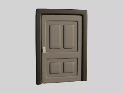Cartoon Door 7a 3D model