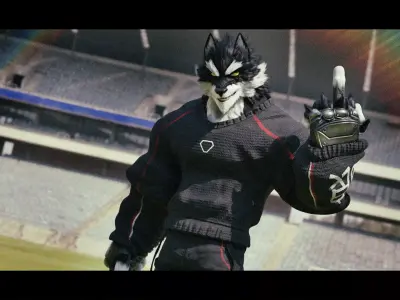 Stylized Male Furry Game Character - Terry Low-poly 3D model