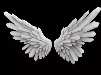 Crystal Shard Wings 3D Print Model 3D print model