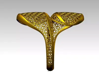 BEAUTIFUL LIGHT WEIGHT RING READY TO PRINT 3D print model