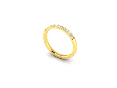 Solitaire Wedding Engagement Ring 3D print model 7