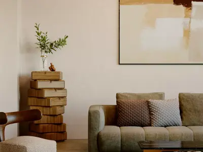 WarmLux Living Scene Corona 3D model