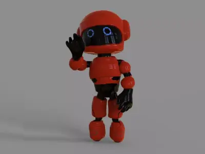 Robot KT-22 Low-poly 3D model