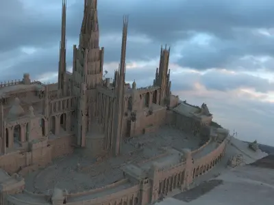 Ancient fantasy architecture under city 3D model 3D model