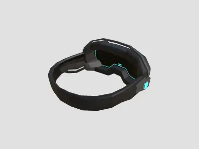 SciFi Glasses Low Poly A03 - Character Design Low-poly 3D model