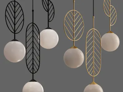 light-03 leaf pendant lamp 3D model