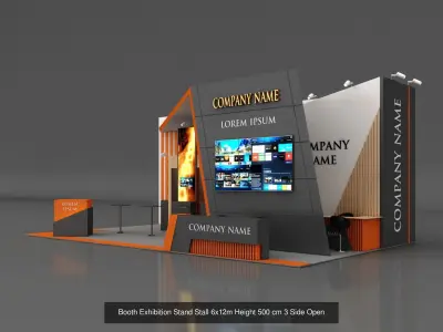10 Exhibition Stand Stall Booth 3D model 3D Model Collection 3D Model Pack 2