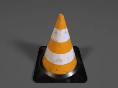 Street Cone PBR Low-poly 3D model