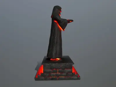 lava statue  Low-poly 3D model