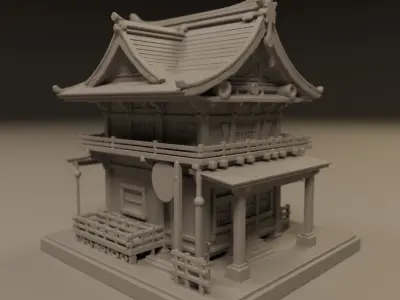 japanese temple 3D print model purchase