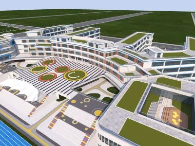 School Building 03 Low-poly 3D model