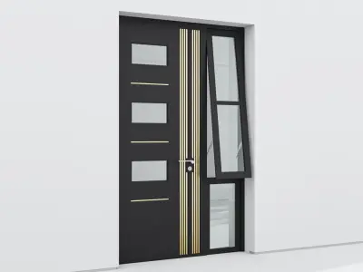 Aluminium door 283 3D model