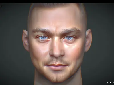 Leonardo DiCaprio Male head Realistic Perfect Head Low-poly 3D model