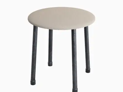 Steel Stool E 03 3D model