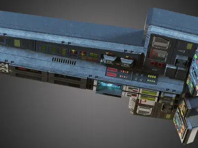 Futuristic console 3D model