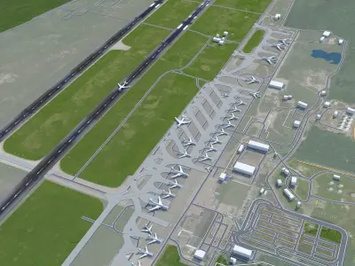 Mezhdunarodnyy Aeroport Nizhny Novgorod Low-poly 3D model