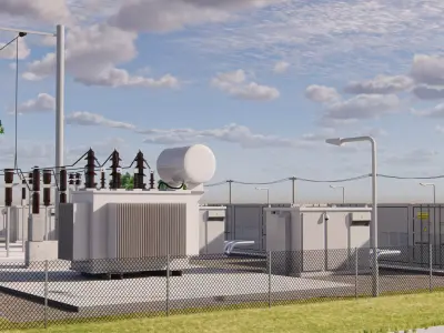 Battery Storage Park 3D model